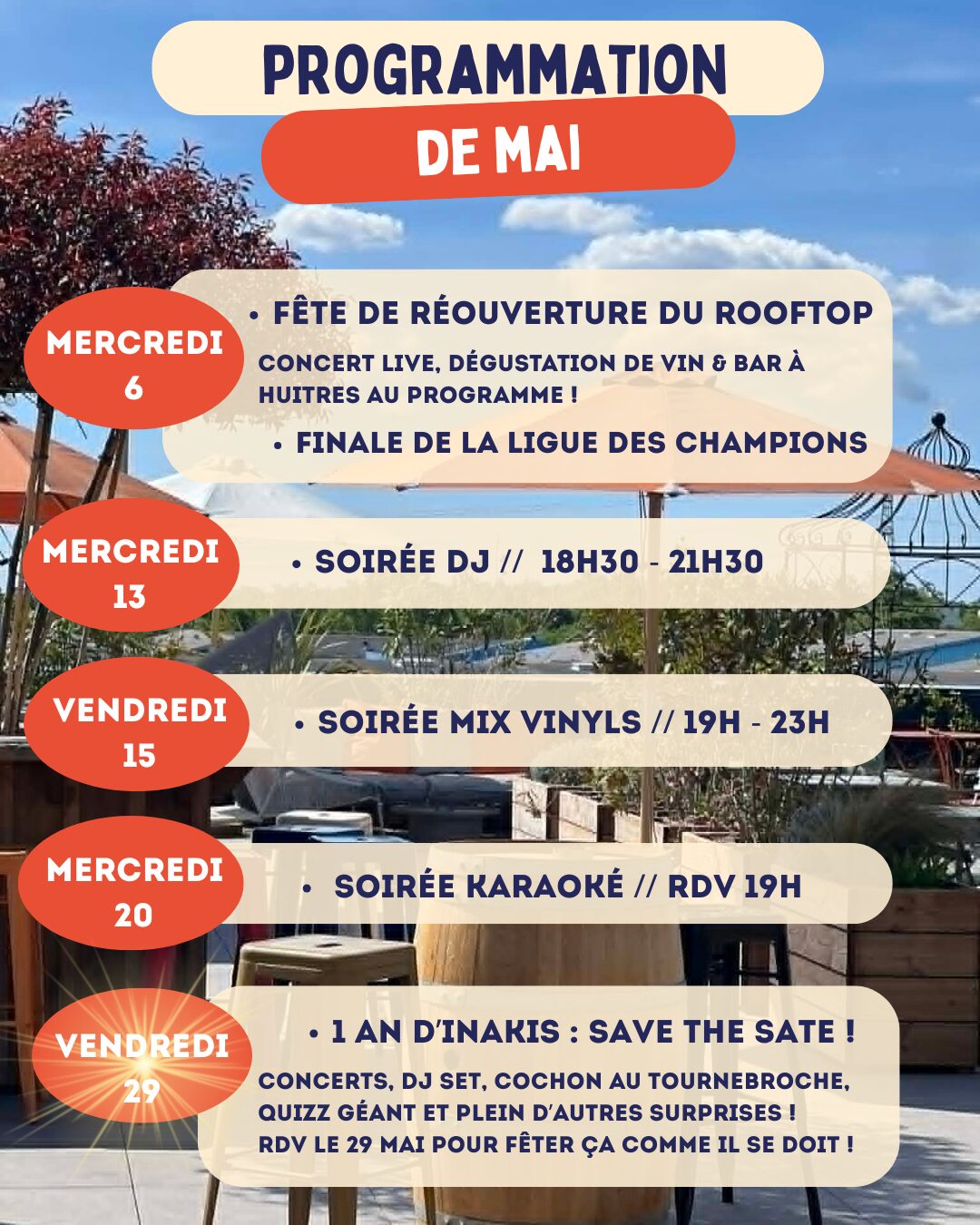 Photo Programme de Mai